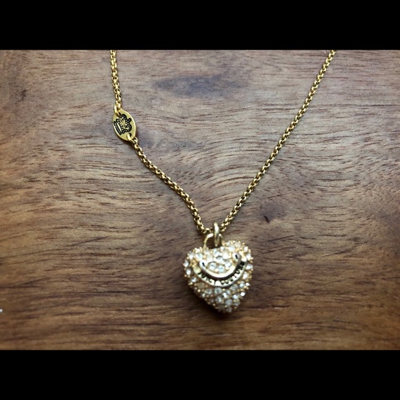 Juicy Couture Heart Rhinestone Necklace - Picture 1 of 3